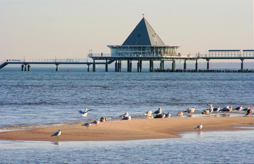 Die Seebrücke in Heringsdorf auf der Insel Usedom.